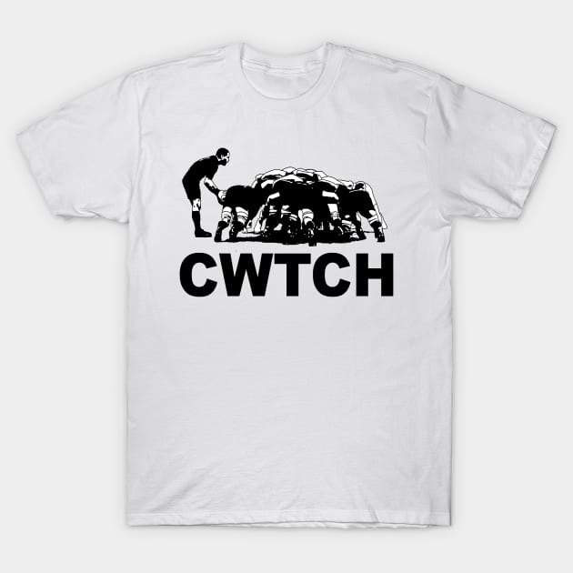 Cwtch Welsh Rugby Humour T-Shirt by taiche